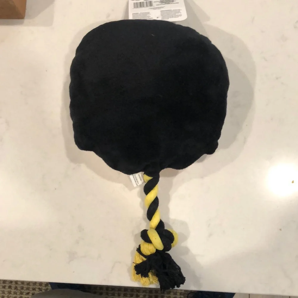 ELVIS Black and Yellow Dog Toy with Tassels